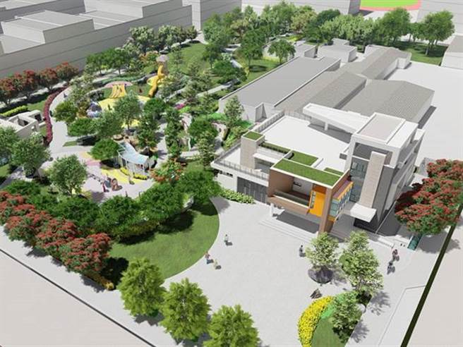 彰化县员林市三和公园去年1月开工后，施工进度已接近八成。（彰县府提供／孙英哲彰化传真）