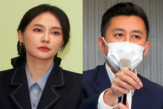 赖品妤(左)以冷饭热炒4字回应云豹相关质疑，遭酸当初林智坚(右)论文争议也曾这么说。（合成图／刘宗龙摄、资料照）