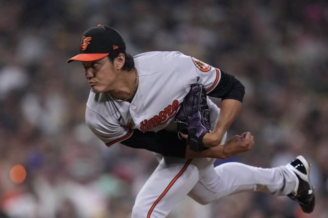 金莺中继投手藤浪晋太郎。（美联社）