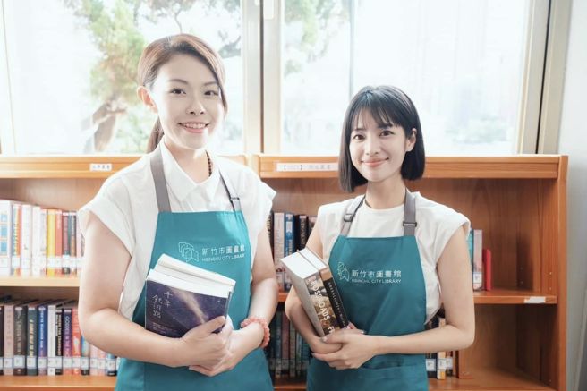 新竹市政府发言人徐千晴(右)。(翻摄自徐千晴 新竹市府发言人脸书)