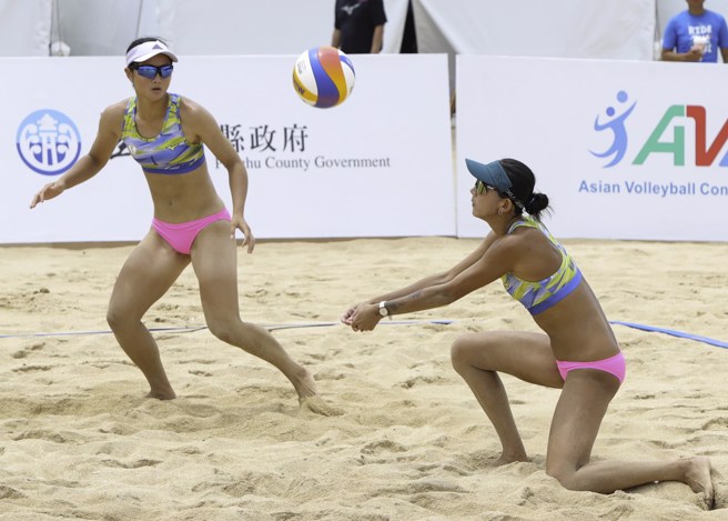 中华女子沙排队。(中华排协提供)