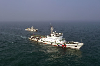 中國海警船繼7月再入釣島海域 日本警戒