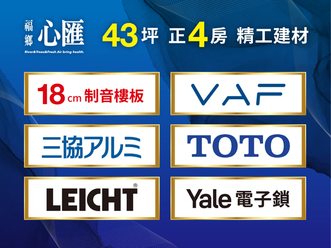 福乡心匯标配採用优质六大进口精品建材。（图：福乡建设提供）