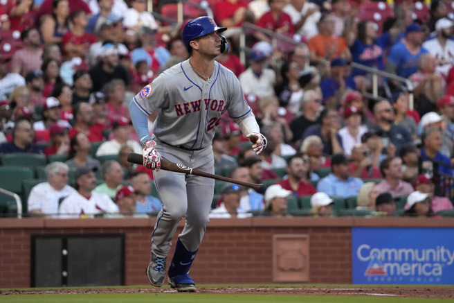 大都会重炮阿隆索。（美联社）