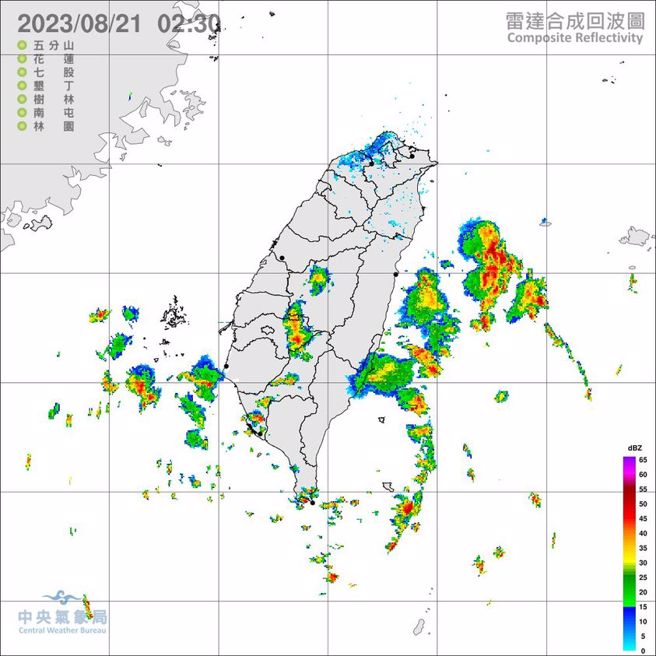 对流旺盛6县市大雨特报 严防雷击强阵风(图/气象局)