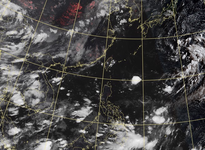 今起西南季風雖減弱，中午過後仍不排除有較劇烈天氣發生。（中央氣象局提供）