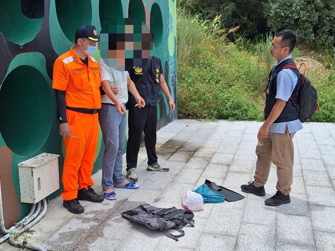 陆男渡海游10hrs到马祖「投奔自由」，一竟是「这身分」。(海巡署提供)