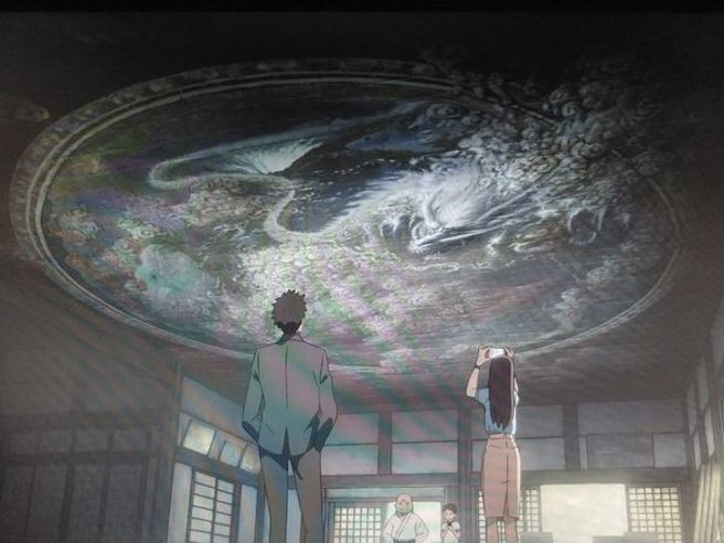 山本二三曾为动画《天气之子》绘製双龙图及气象神社。（图／翻摄自推特）