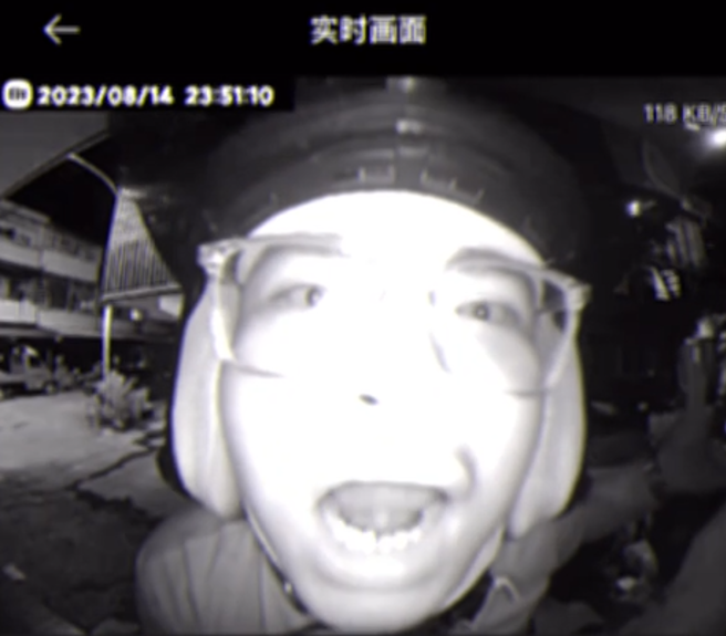 民眾一看吓惨了！男子惨被锁门外，竟出恐怖奇招喊开门。（照片 / TikTok：jiazhe.0222提供）