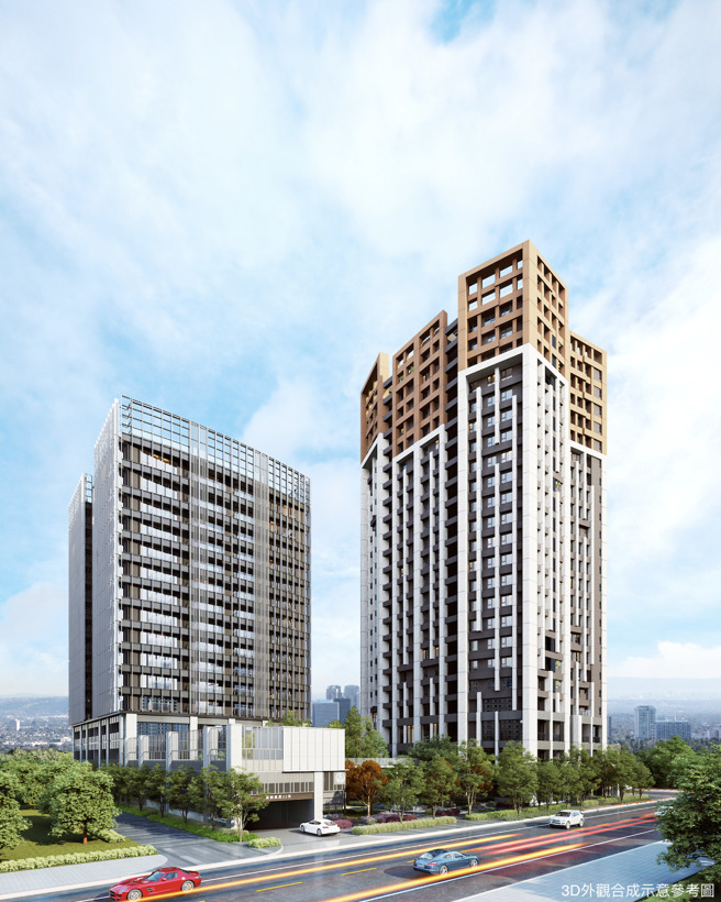 亞昕森中央3D外觀合成示意參考圖。(圖:亞昕提供)