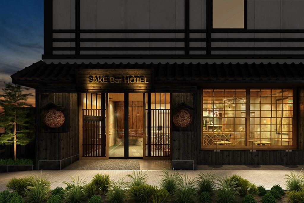 「SAKE Bar Hotel 淺草」外觀示意圖，1樓為大廳兼具日本酒 Bar 的公共空間。　圖：SMADA／來源