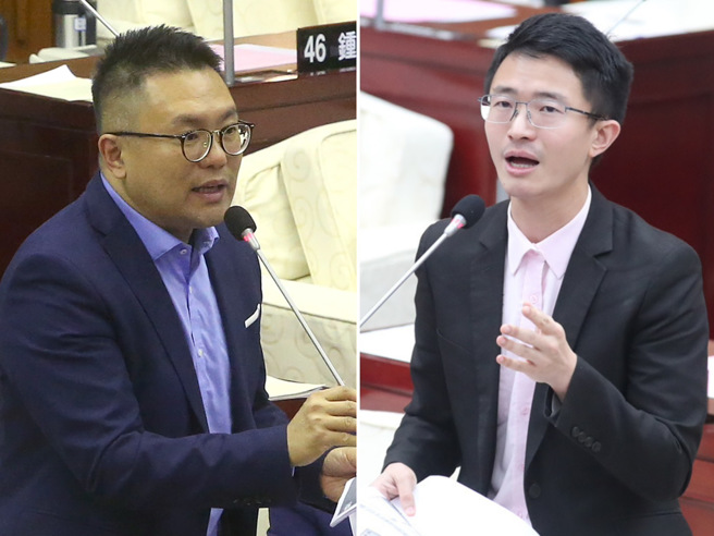 新党台北市议员侯汉廷（右）参选台北市士林、北投立委选举，恐衝击国民党参选人张斯纲（左）选情。（合成图／中时资料照）