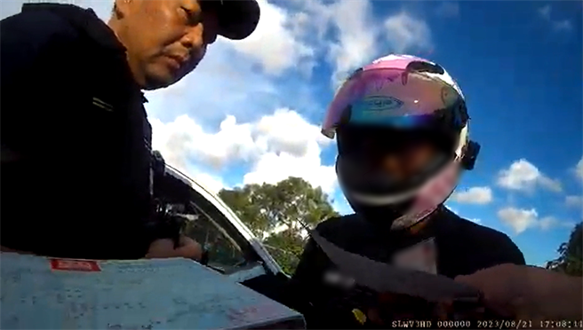 刘姓骑士并无大型重型机车驾照。（翻摄照片／洪靖宜高雄传真）