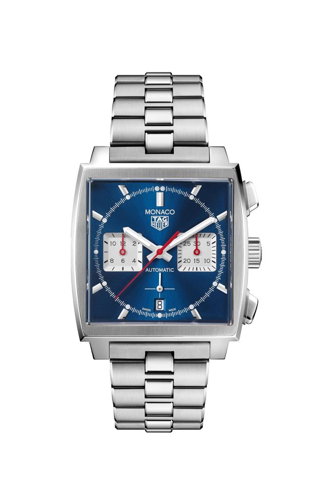 泰格豪雅Monaco自动计时腕表，25万2400元。（TAG Heuer提供）