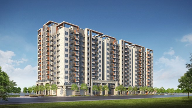 「和耀新加州」坐擁楊梅最大基地1433坪 ，圖為外觀3D透視圖。(和耀新加州提供)

