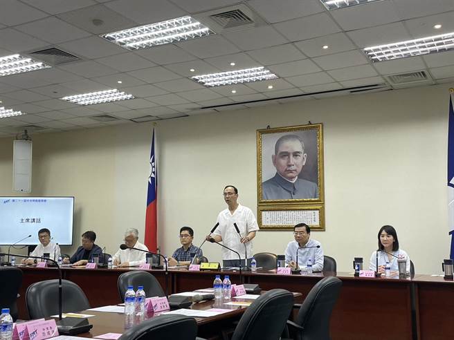 国民党主席朱立伦今在中常会上发表谈话。（张薷摄）