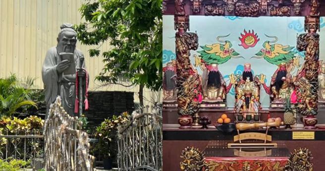 每當考試季前，附近的國高中生都會由老師帶隊來參拜，希望考試能好運、順利，不過有學生一見到月老便狂拜，將月老手中的姻緣簿當成了孔子手中的論語。（圖／截自仁壽宮網頁、鄭佳欣臉書）