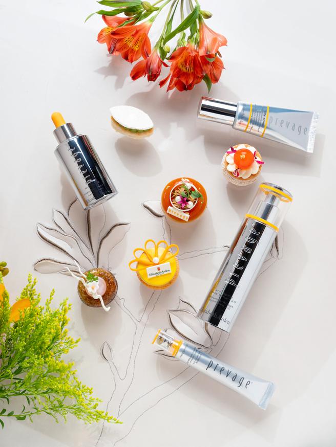 「夏日橙灿」联名下午茶的缤纷甜点。（台北文华东方酒店提供）