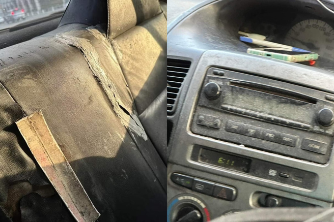 一位女子在台南搭到恐怖小黄，后来才知道该辆小黄在当地恶名已久，甚至登上日本YouTuber频道。（翻摄自爆废公社脸书）