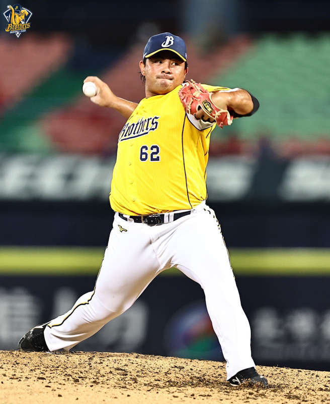 中信兄弟陈琥相隔662天在一军登板。（中信兄弟提供）