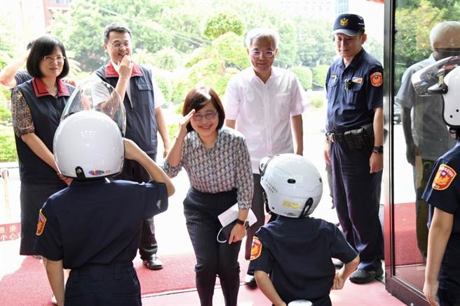 副市长林奕华参加北市警局的亲子日活动。（警方提供）