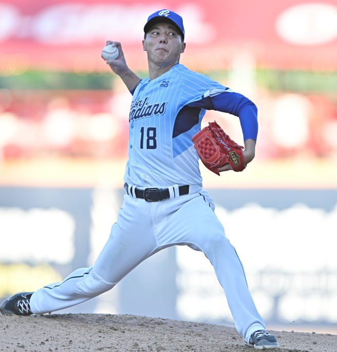 富邦悍將郭俊麟。（季志翔攝）