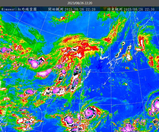 中颱蘇拉颱風眼清晰，已達顛峰狀態，但專家提醒暴風圈脫離呂宋島後將會再度增強，達到二次巔峰，且強度達到強烈颱風。(圖／氣象局)