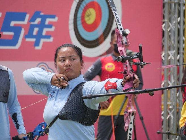 田文慈。(中华企业射箭联赛提供)