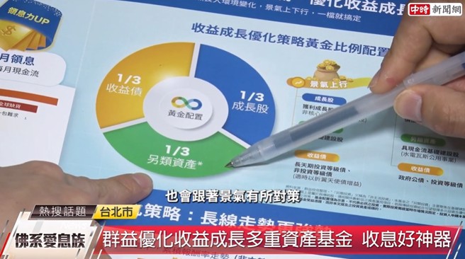 「群益多重资产组合基金」亦会跟着景气有所对策。(图/中时新闻网摄)