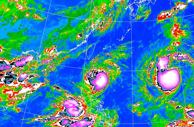气象专家点名台东、台南、高雄、屏东4县市有机会放颱风假。（中央气象局提供）