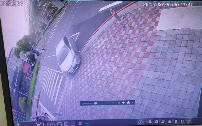 台中烂醉男「飞车坠工地B3」，酒测破表达1.21。(叶庭欣翻摄)