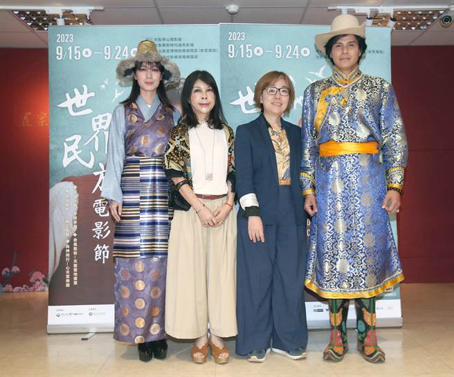 小薰（左起）、高玉珍、王時思、大慶今一同出席影展記者會。（范揚光攝）