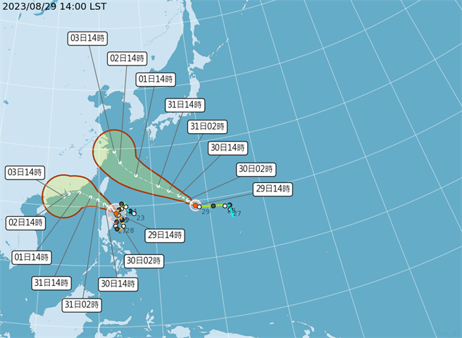 台東縣未列入警戒區域範圍，30日全天正常上班課。（翻攝自中央氣象局網頁／蕭嘉蕙台東傳真）