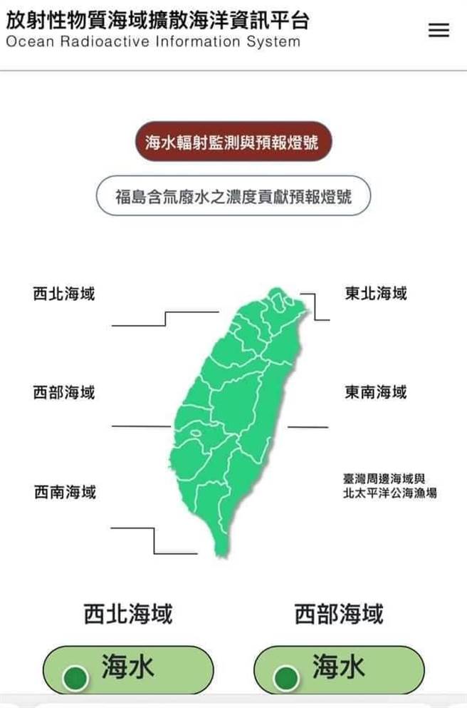 说明日本海水监测正常，谢长廷提这些人可能会失望。（翻摄自谢长廷脸书）