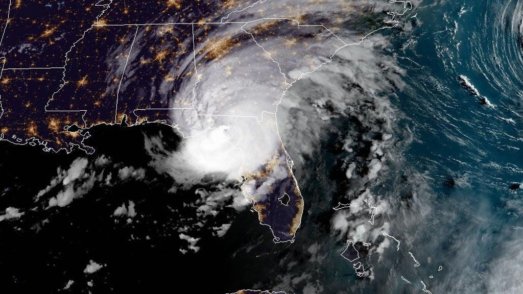 3级飓风伊达利亚已登陆美国佛州。图/NOAA(photo:ChinaTimes)