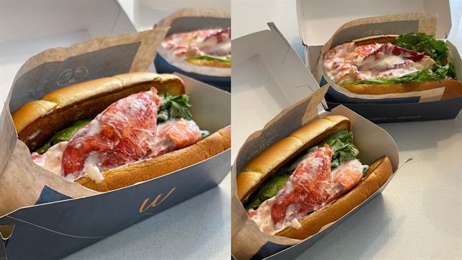 麦当劳「螯龙虾堡」开卖，单点385元、套餐450元。（朱世凯摄）