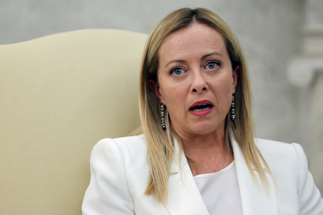 义大利总理梅洛尼。（资料照／路透）