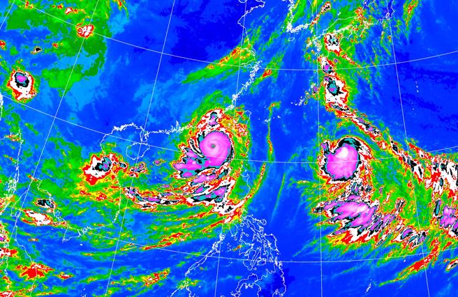 海葵明後兩天距離台灣最近，氣象局最快明白天發布海上颱風警報。（中央氣象局提供）