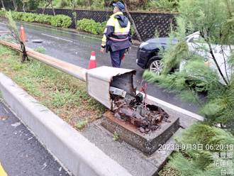 海葵颱風來襲風雨漸強 路燈路樹塌 吉安警即刻救援排除障礙
