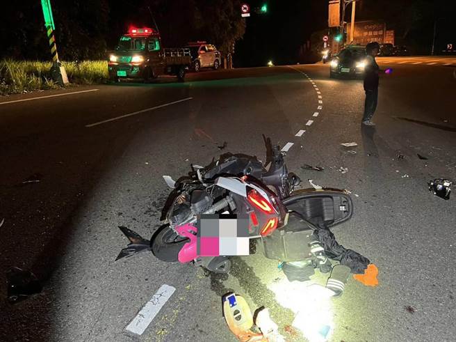 谢姓少年机车毁损。（民眾提供／李京升苗栗传真）