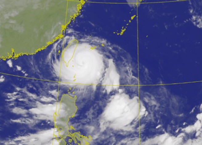 海葵颱风来势汹汹。（图取自气象局网页）