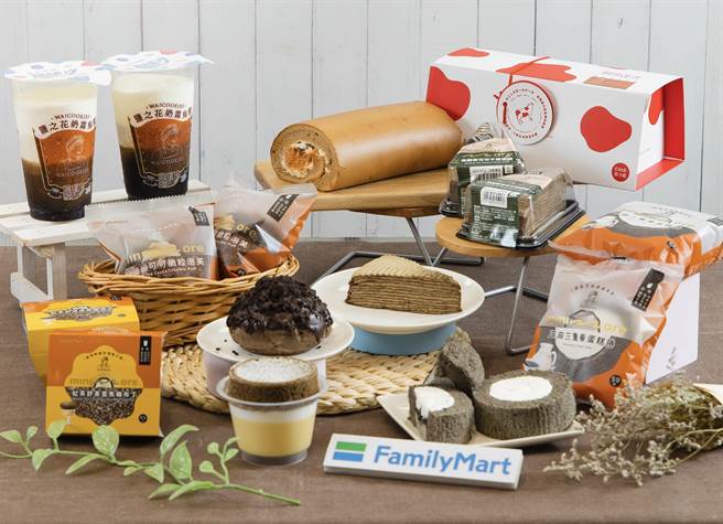 全家minimore再度联名WA!COOKIES推出多款甜点新品及盐之花奶霜乌龙酷缤沙。（全家提供／朱世凯台北传真）