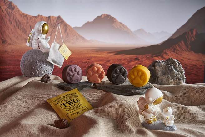 广受欢迎的「茗月流芯」礼盒，内含4入流芯月饼、4包TWG经典茗茶。(凯撒饭店连锁提供)