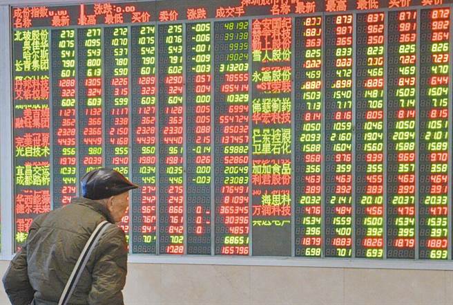 图为1位四川成都股民在盯看股市行情。（图／中新社）