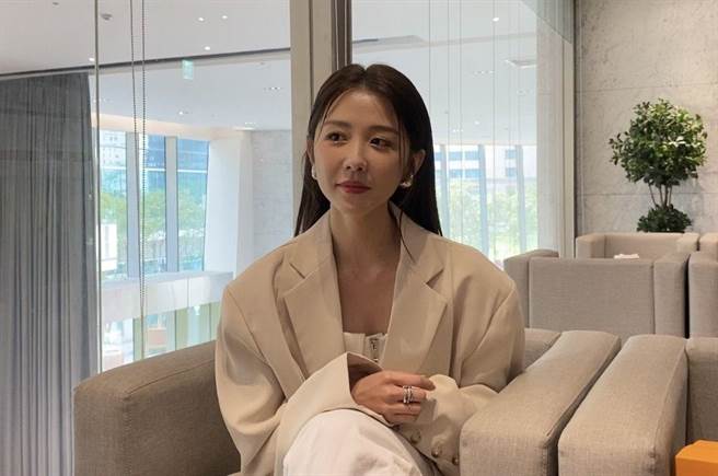 邵雨薇今出席保養品代言活動。（王思穎攝）