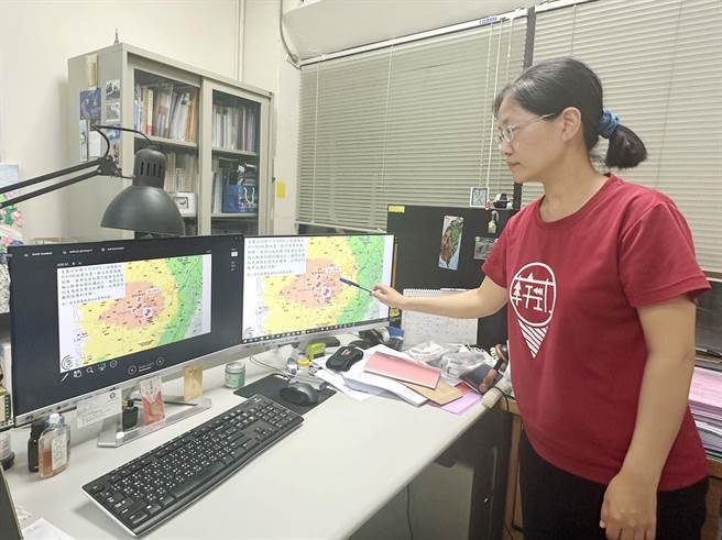 中正大學地球與環境科學系教授温怡瑛表示，今天規模5.5地震，與8月分發生在新港區域規模3至4級幾次地震定位點非常接近。（中正大學提供∕呂妍庭嘉義傳真）