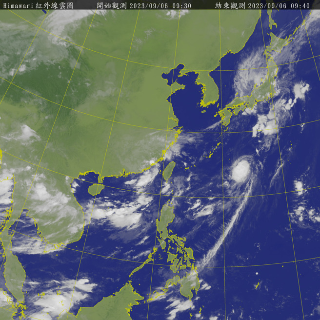 周六、周日（9、10日）在日本冲绳宫古岛南方海域，还有热带性低气压或颱风生成机率。(翻摄自气象局)