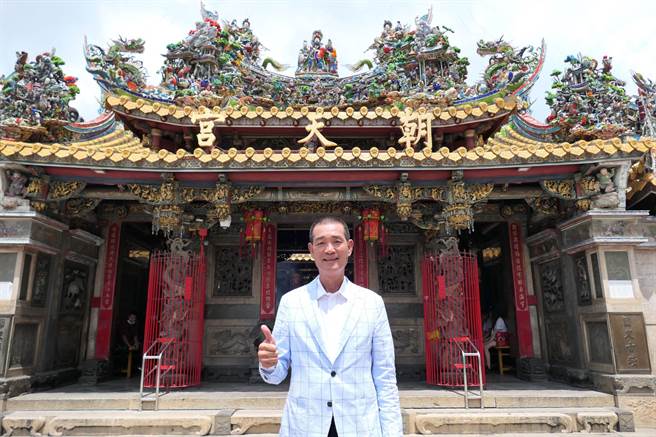 云林县北港朝天宫董事选举，现任董事长蔡咏锝表态寻求连任。（张朝欣摄）