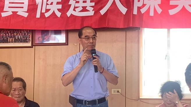 陈癸佑直批现任同党立委蔡培慧同意台电将日月潭淤沙引入水里溪，暗指根本是「南投吴三桂」！曾雪蒨摄