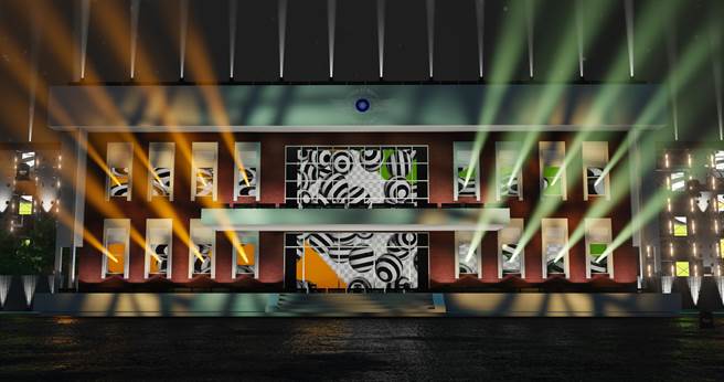 「Working_in_progress_X_鹰架GPU」建筑光影结合具时代特色的视觉元素，重新诠释见证时代的建筑（台湾当代文化实验场提供）